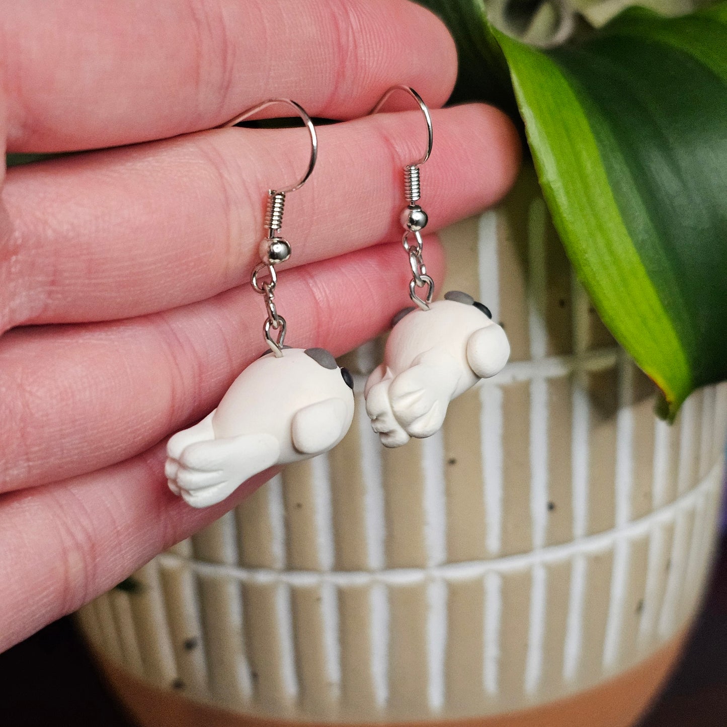 Baby Seal Clay Earrings