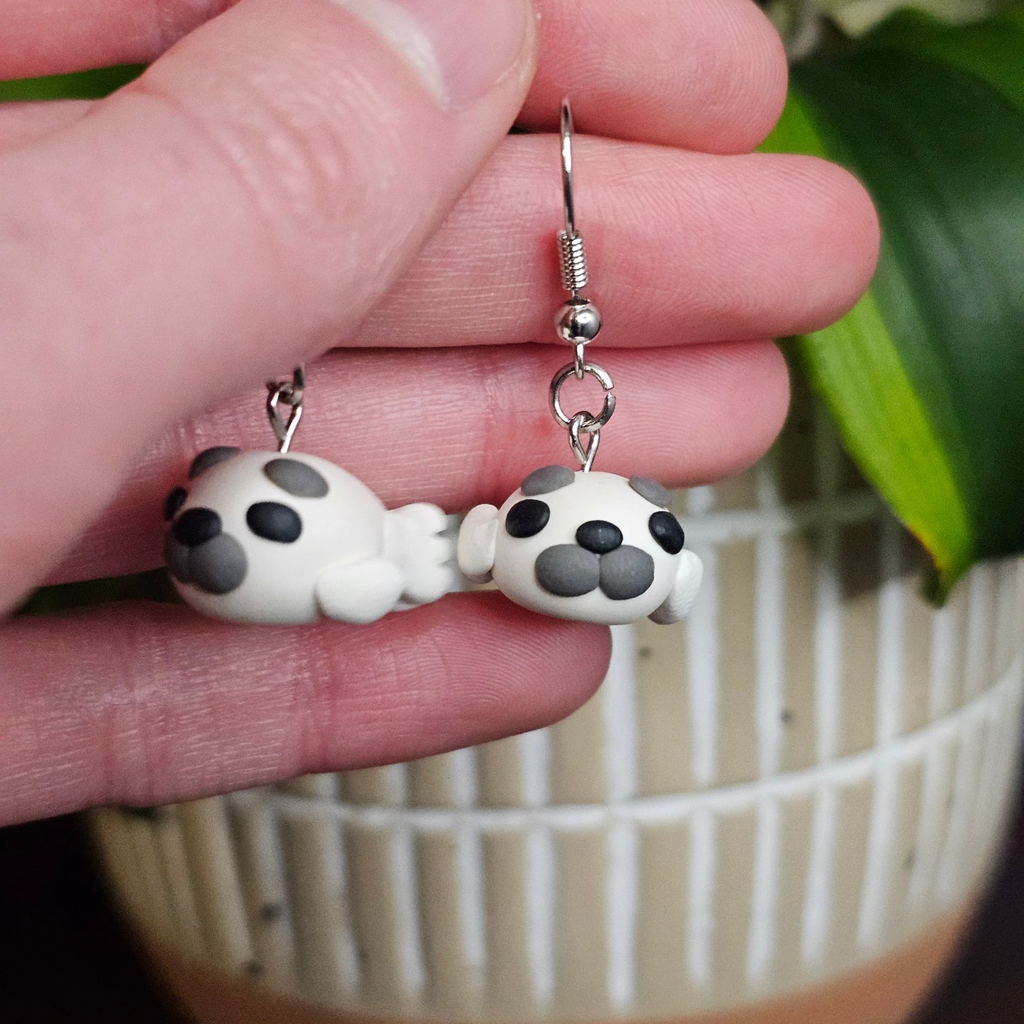 Baby Seal Clay Earrings