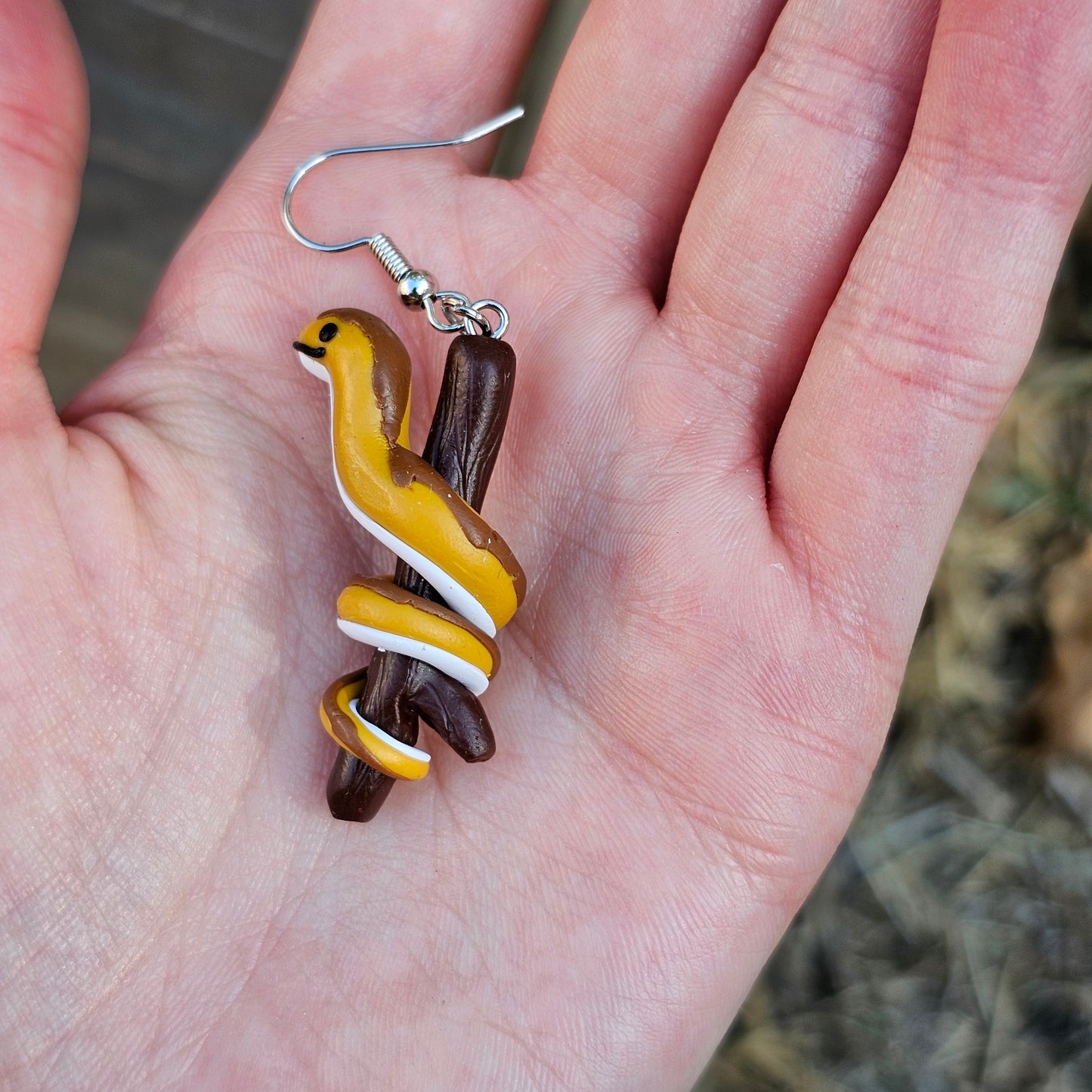 Snake Ball Python Clay Earring