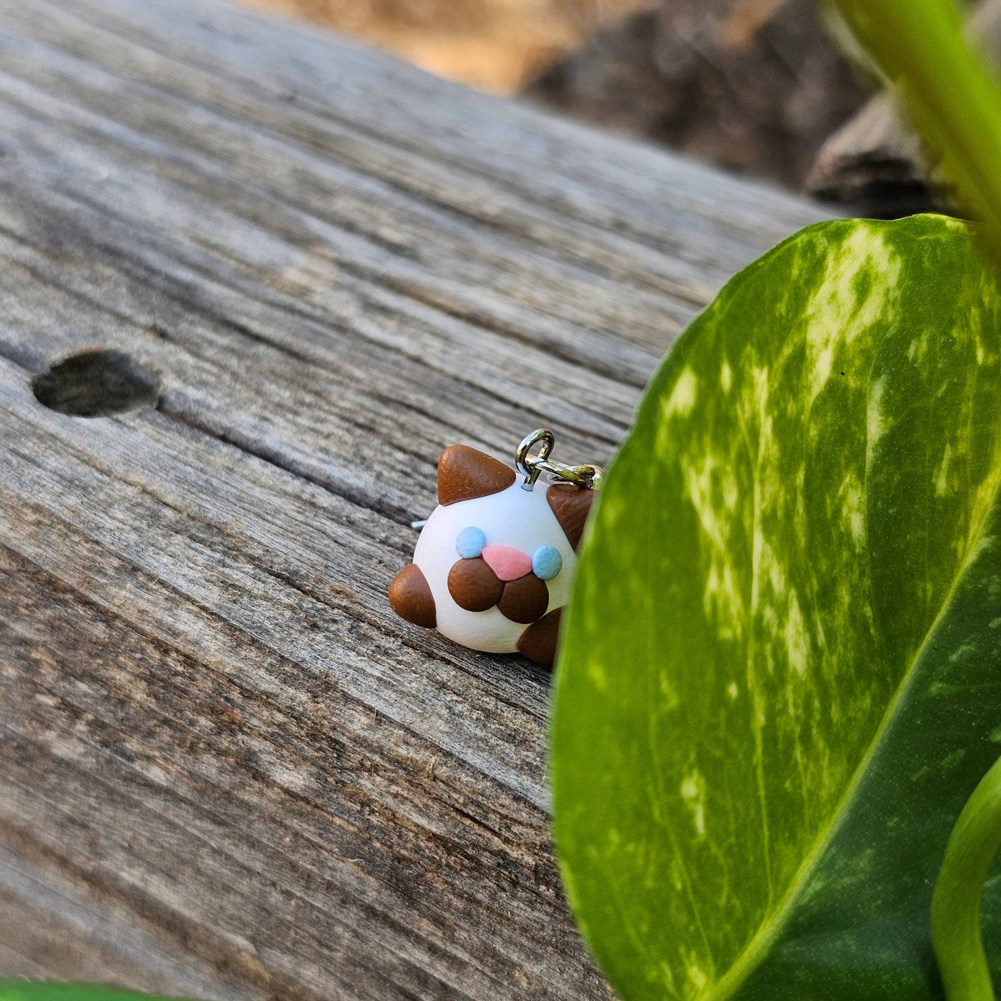 Siamese Cat Clay Earring