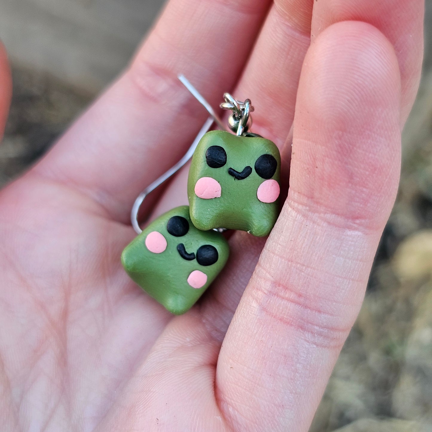 Clay Frog Earring