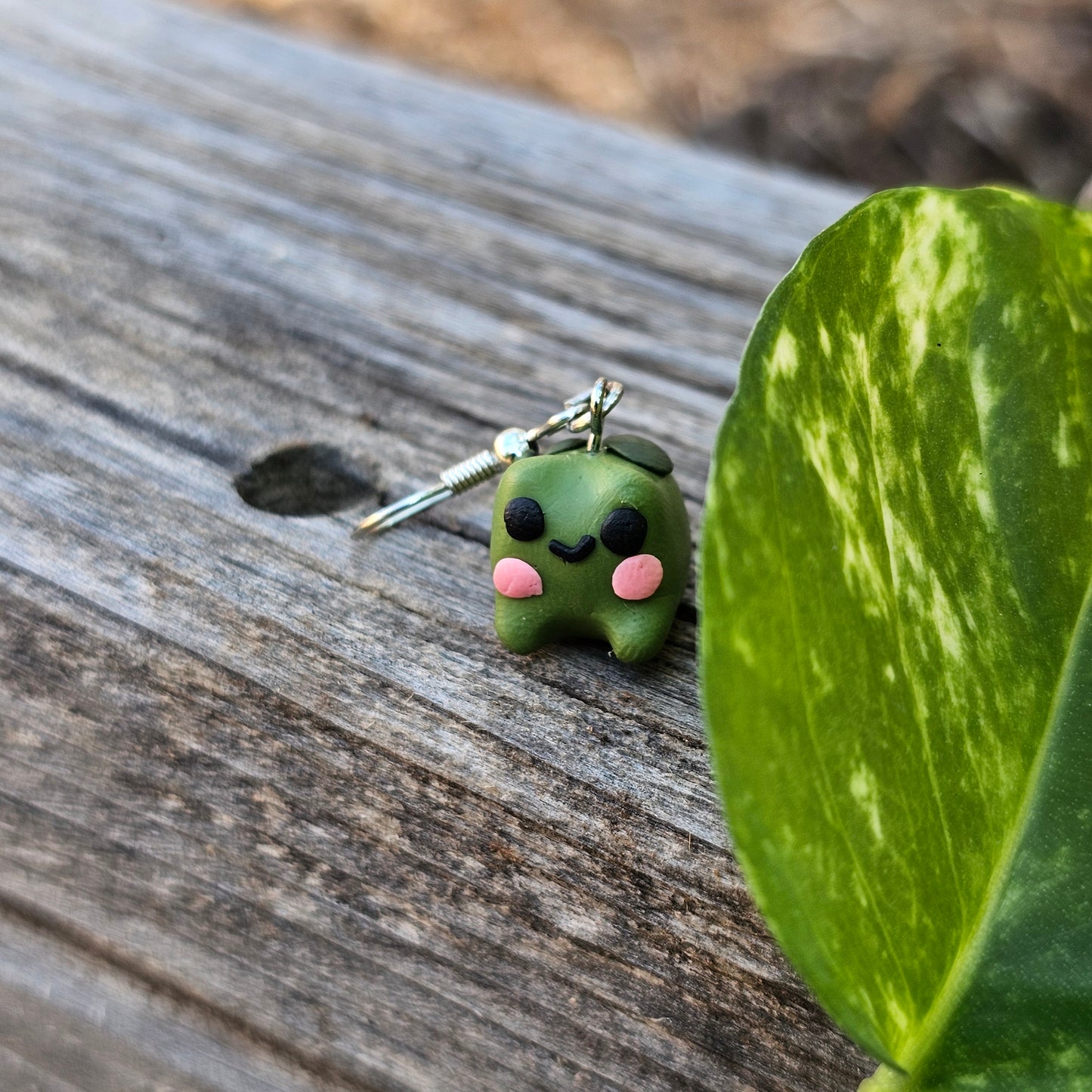 Clay Frog Earring