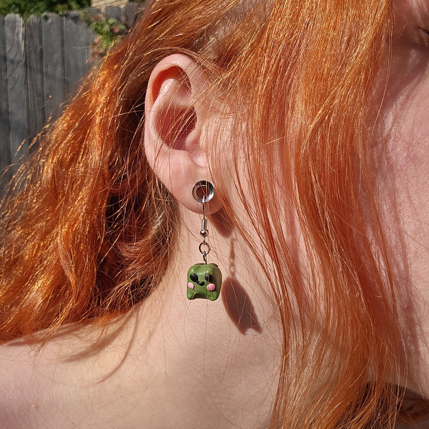 Clay Frog Earring