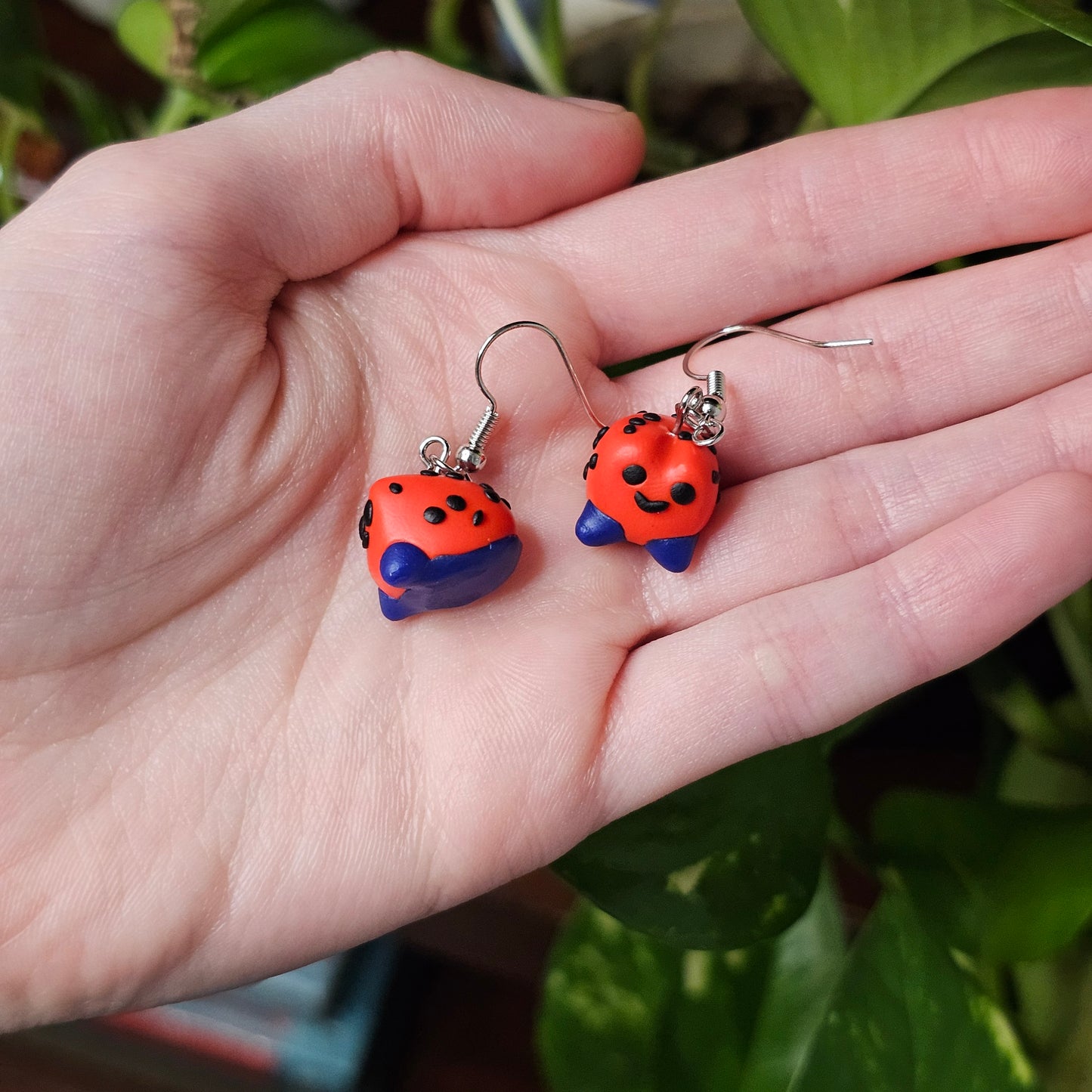 Red Dart Frog Earrings