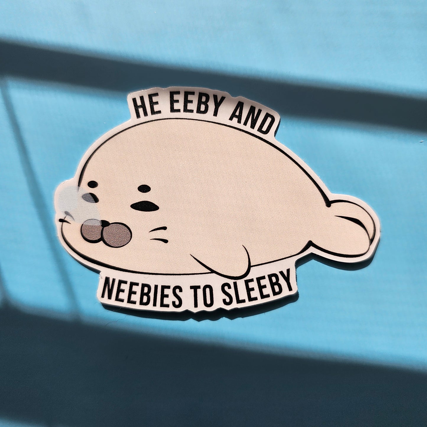 Sleepy Seal Vinyl Sticker