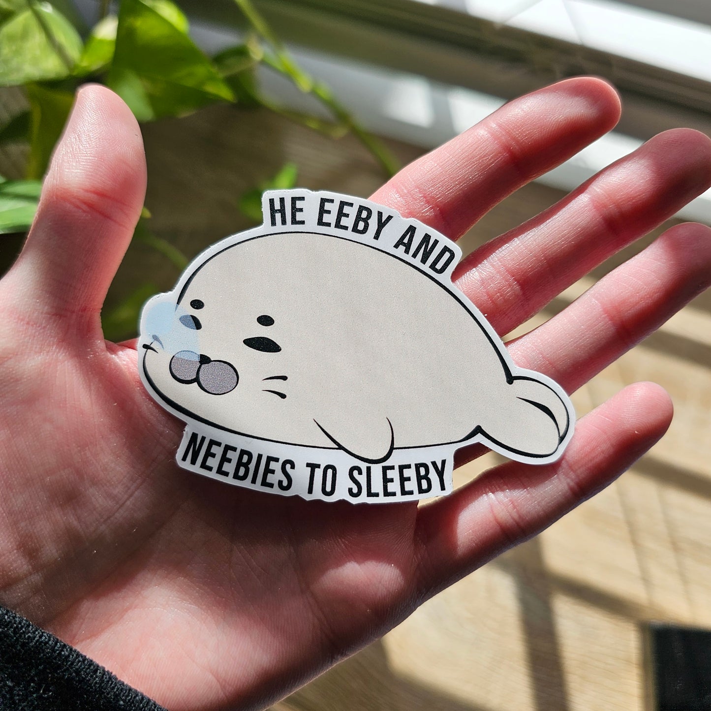 Sleepy Seal Vinyl Sticker