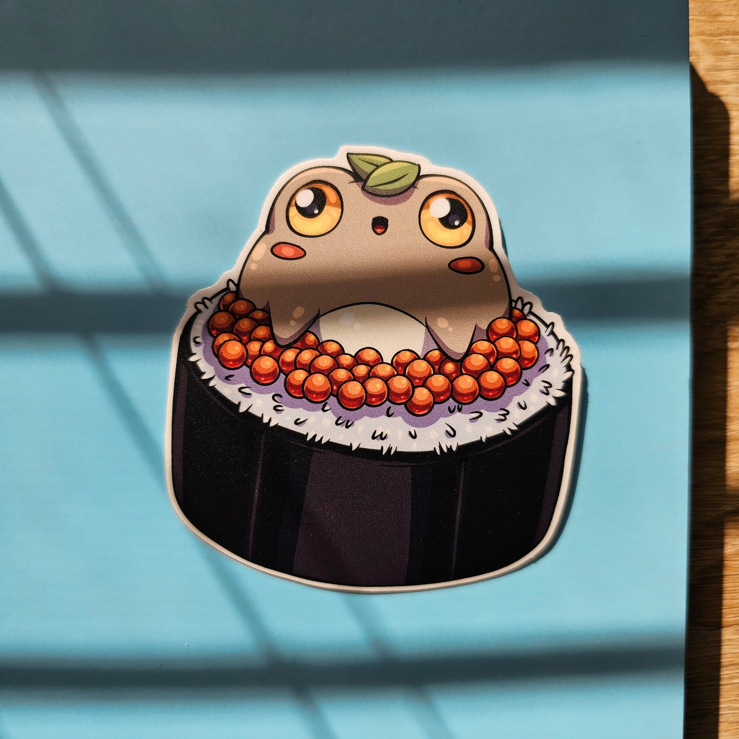 Tobiko Sushi Frog Vinyl Sticker