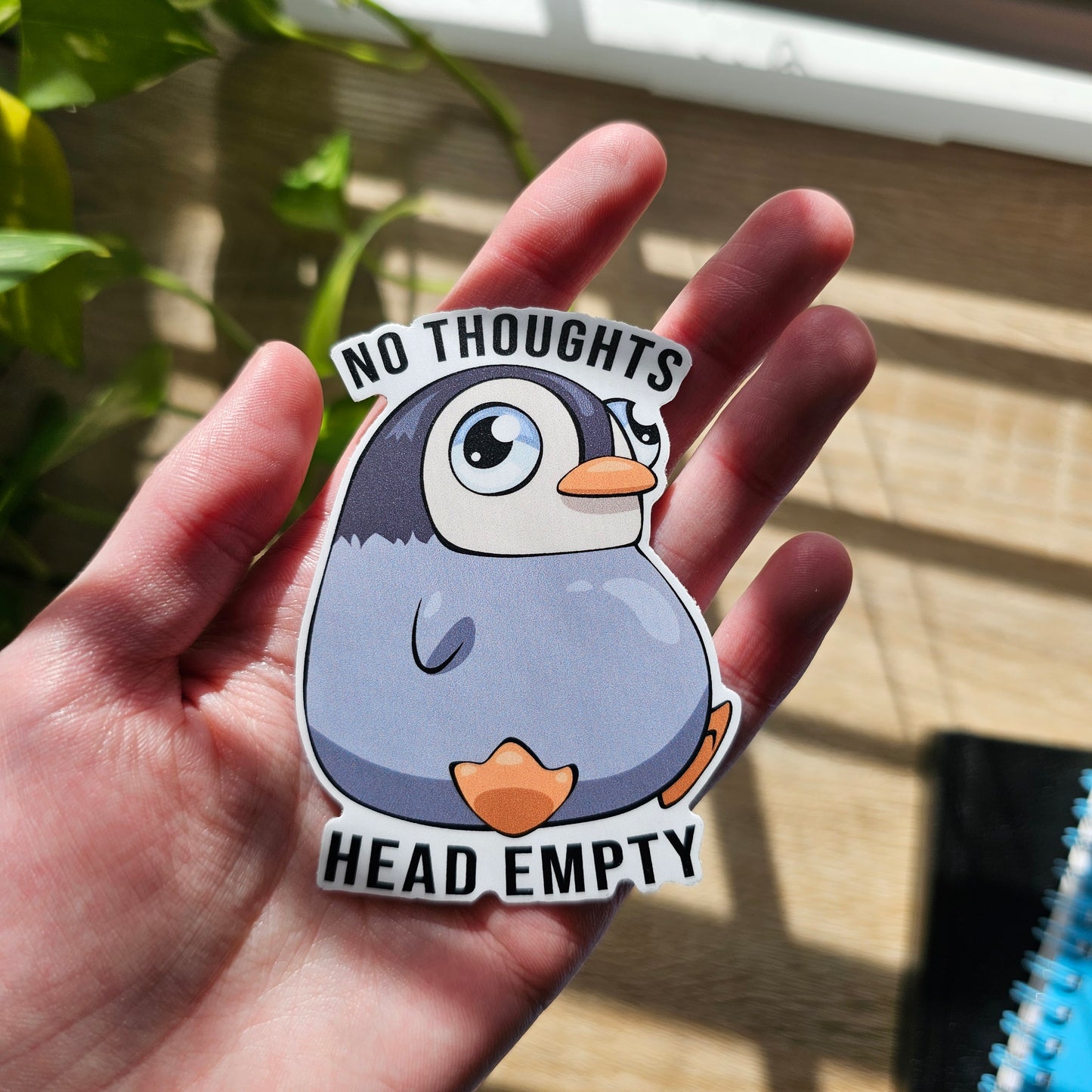 Head Empty Penguin Vinyl Sticker