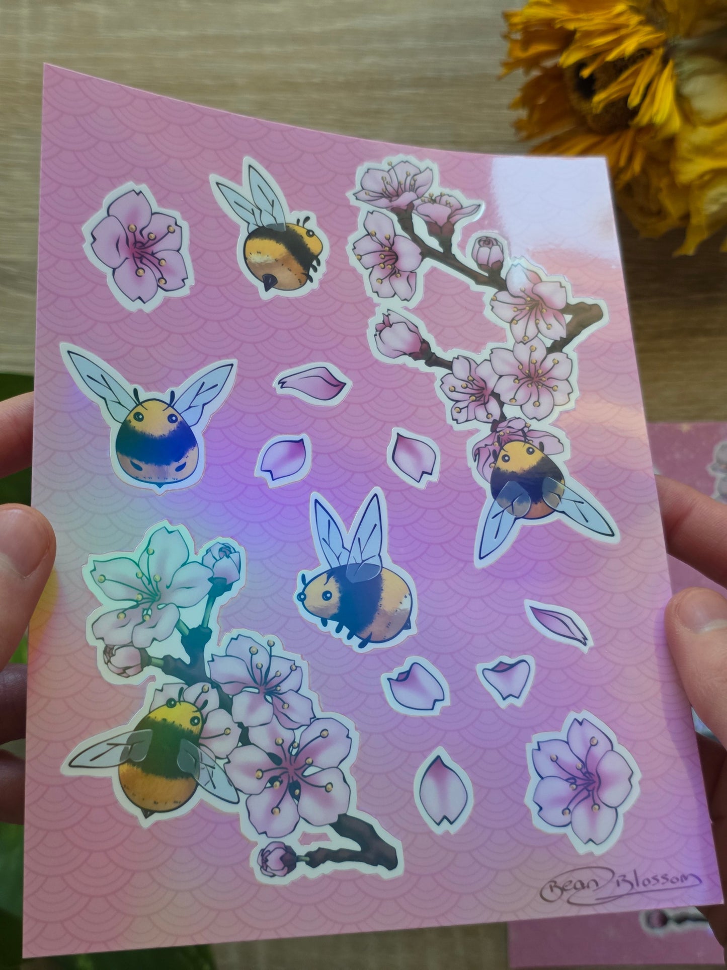 Sakura Bees Sticker Sheet