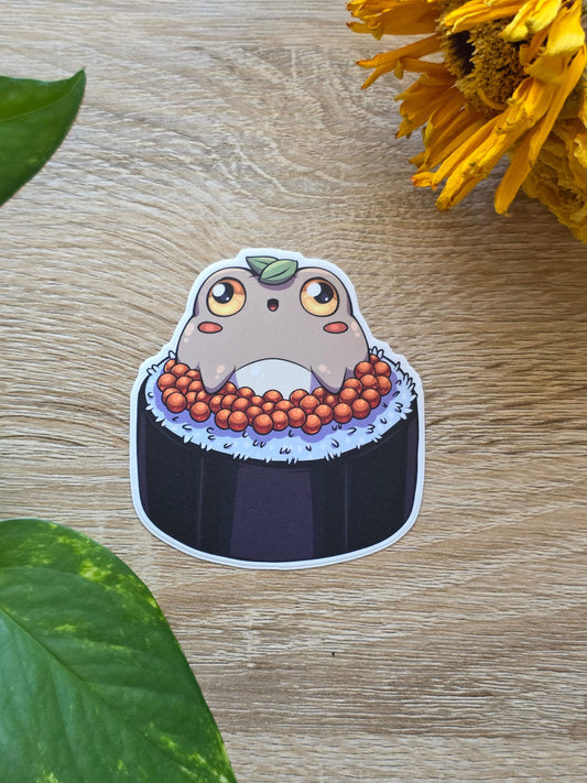 Tobiko Sushi Frog Vinyl Sticker