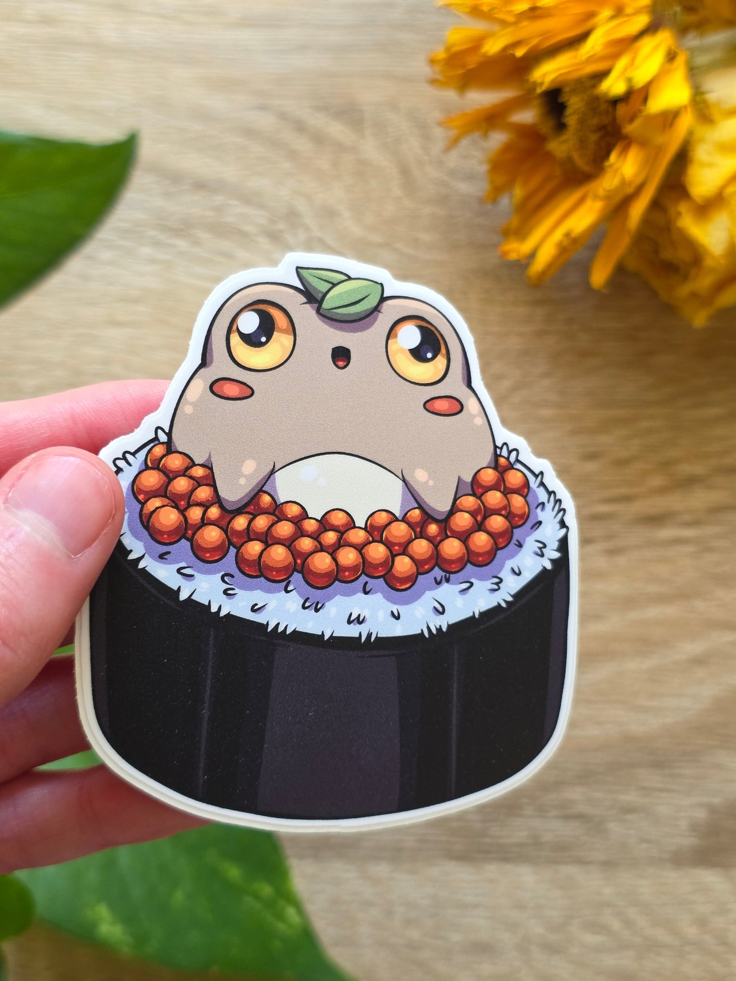 Tobiko Sushi Frog Vinyl Sticker