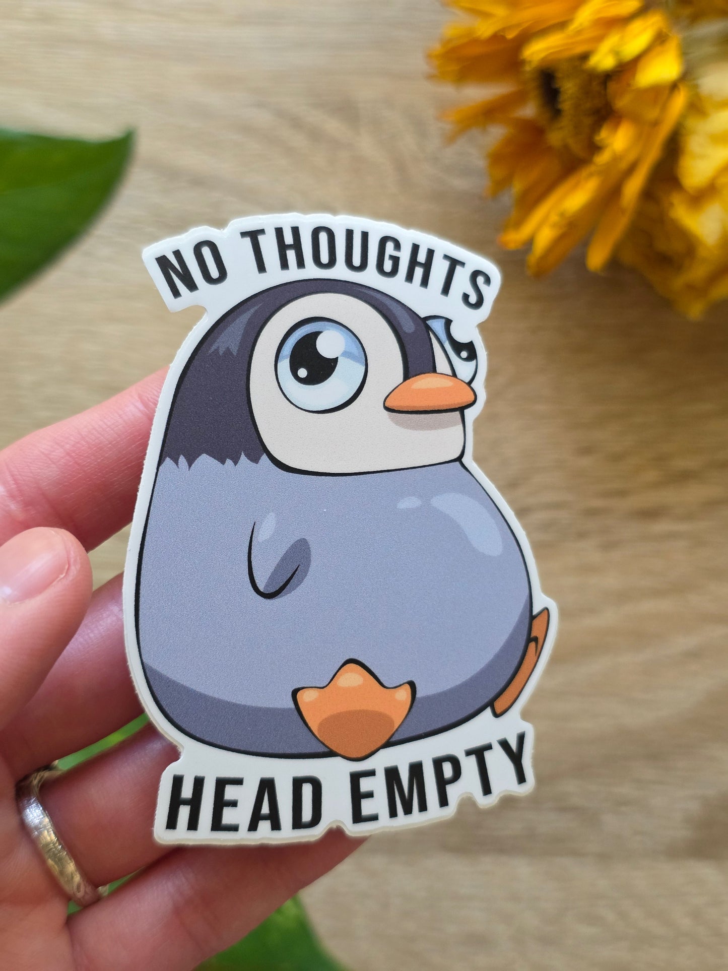 Head Empty Penguin Vinyl Sticker