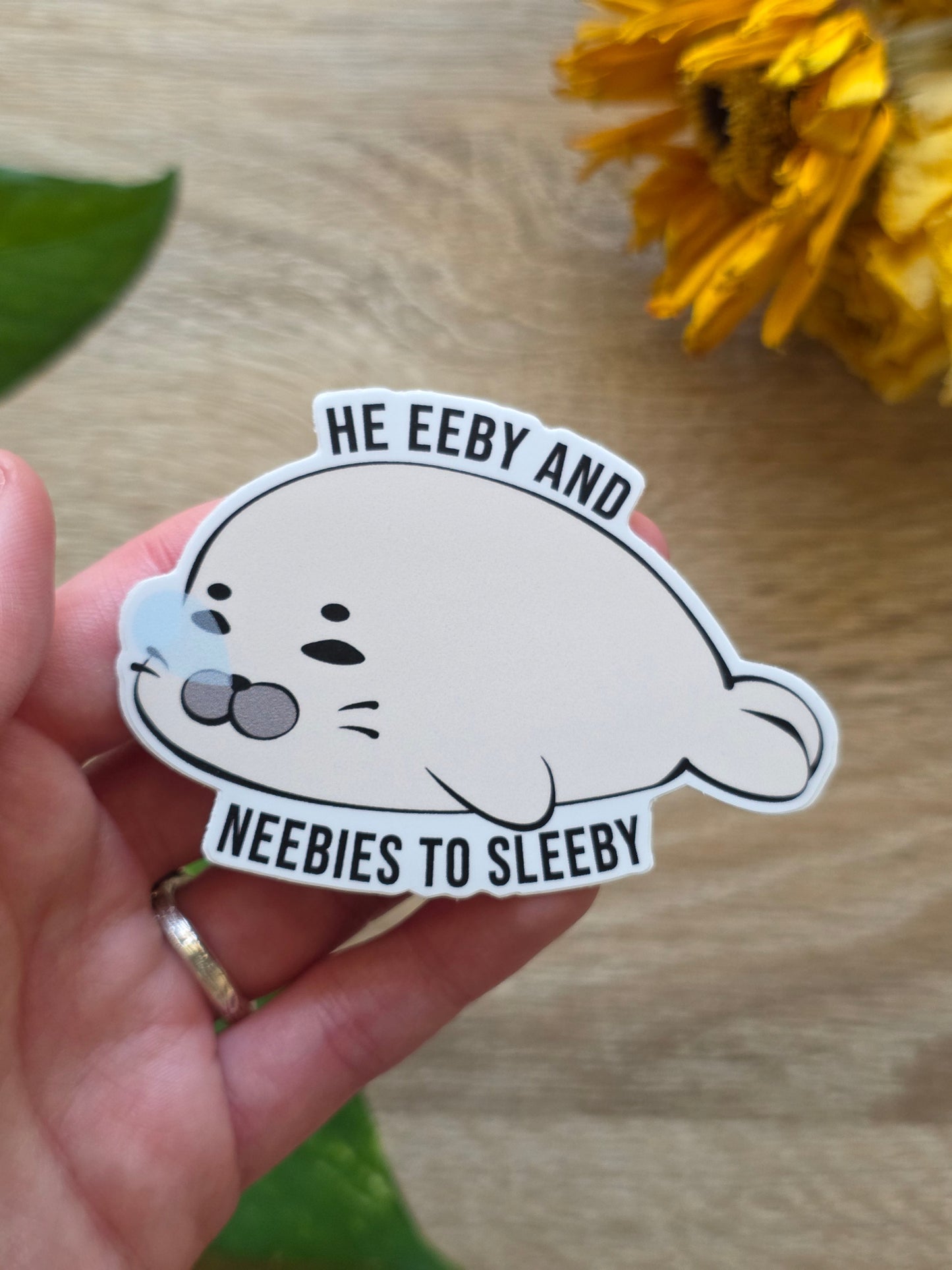 Sleepy Seal Vinyl Sticker