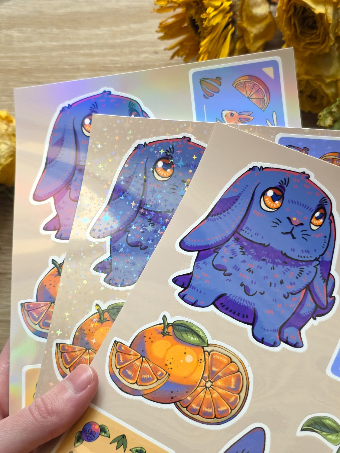 Fruit Bunnies Sticker Sheet