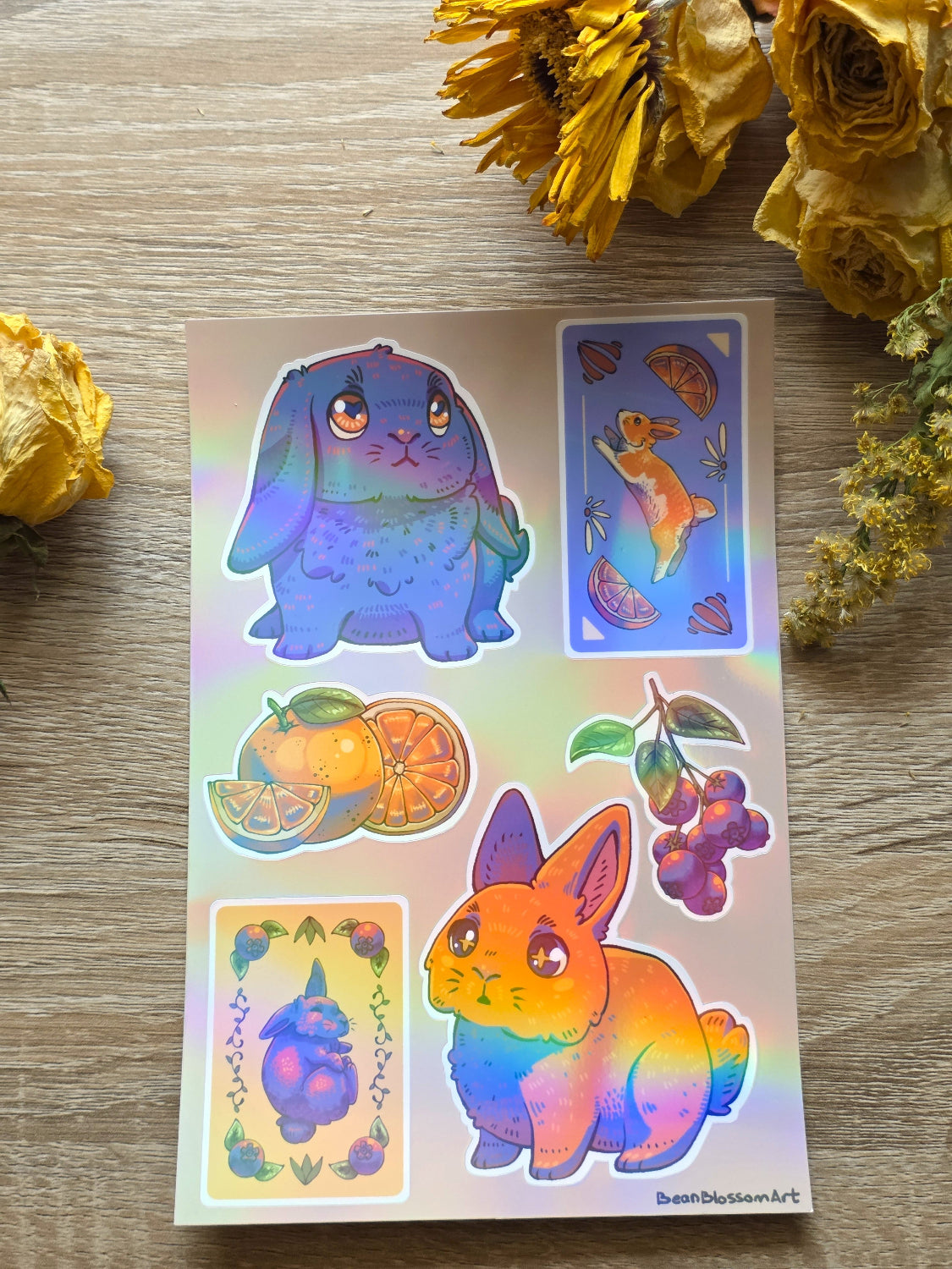 Fruit Bunnies Sticker Sheet