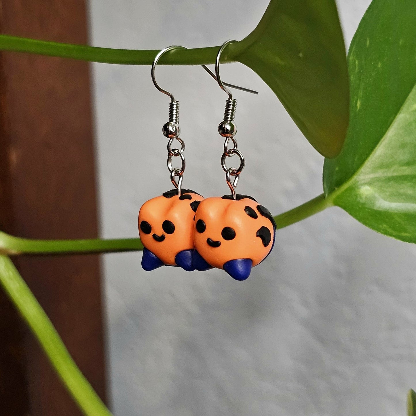 Orange Dart Frog Earrings